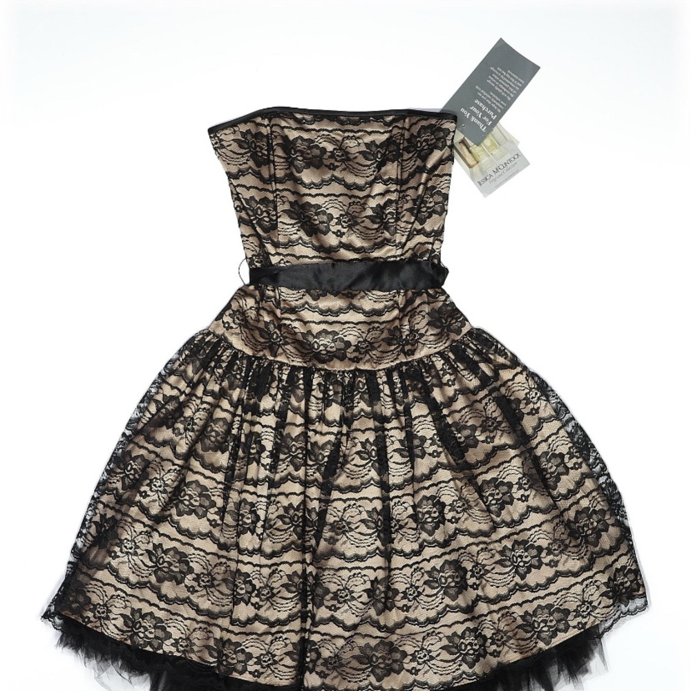 Jessica McClintock Black Lace Dress